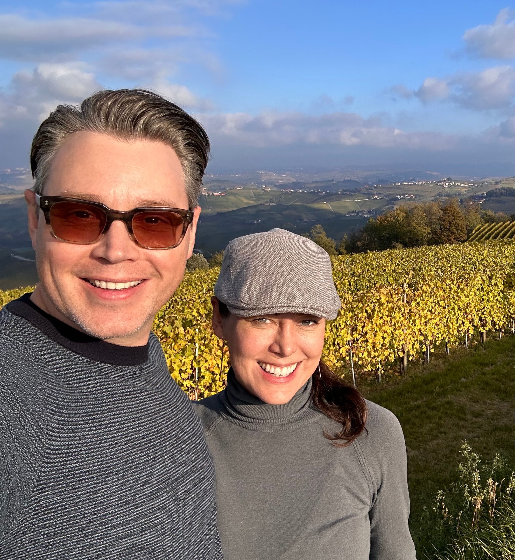 Joshua and Rachael Joy Swanson together in a vineyard in Israel